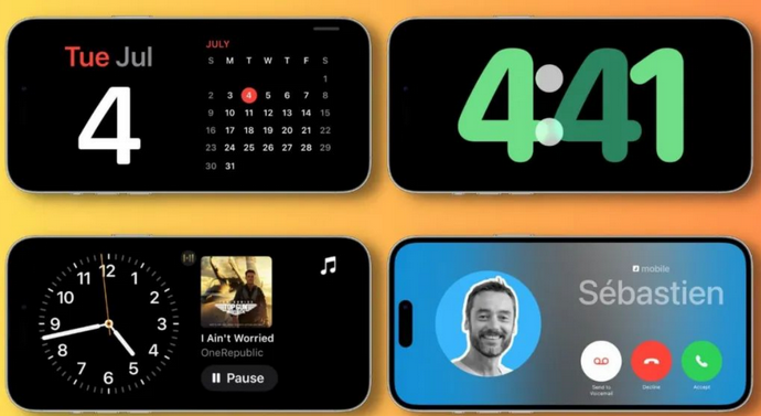 大连苹果手机维修分享iOS17横屏充电待机显示有什么好处 